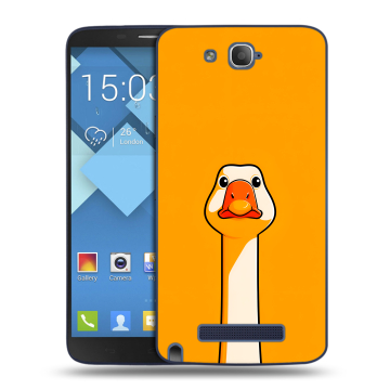 Пластиковый чехол на Alcatel One Touch Hero с принтом Смешная утка