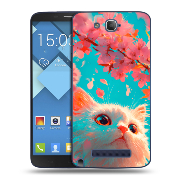Пластиковый чехол на Alcatel One Touch Hero с принтом Красивый кот