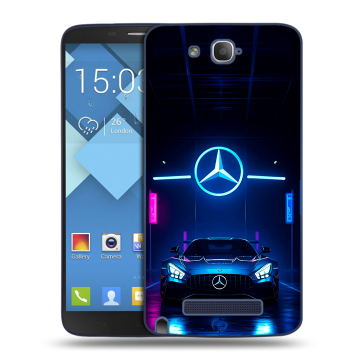 Пластиковый чехол на Alcatel One Touch Hero с принтом Mercedes Мерседес Пластиковый чехол на Alcatel One Touch Hero с принтом Mercedes Мерседес