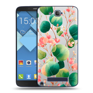 Пластиковый чехол на Alcatel One Touch Hero с принтом женский