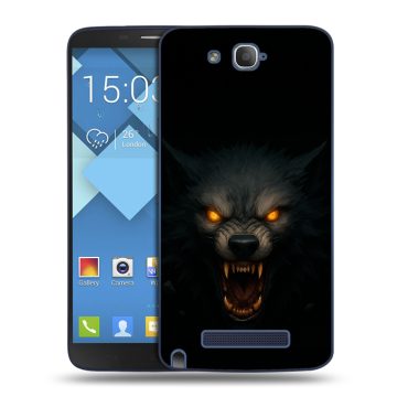 Пластиковый чехол на Alcatel One Touch Hero с принтом Волк