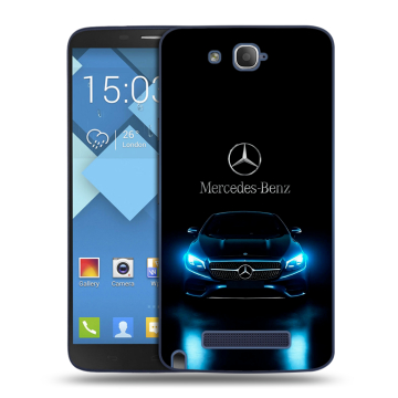 Пластиковый чехол на Alcatel One Touch Hero с принтом Mercedes Мерседес Пластиковый чехол на Alcatel One Touch Hero с принтом Mercedes Мерседес