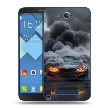 Пластиковый чехол на Alcatel One Touch Hero с принтом BMW БМВ Пластиковый чехол на Alcatel One Touch Hero с принтом BMW БМВ