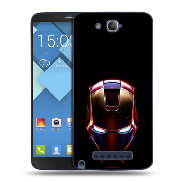 Пластиковый чехол на Alcatel One Touch Hero с принтом IronMan Железный человек Пластиковый чехол на Alcatel One Touch Hero с принтом IronMan Железный человек