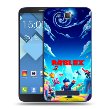 Пластиковый чехол на Alcatel One Touch Hero с принтом Roblox Роблокс