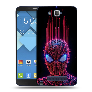 Пластиковый чехол на Alcatel One Touch Hero с принтом Spiderman Человек паук Пластиковый чехол на Alcatel One Touch Hero с принтом Spiderman Человек паук
