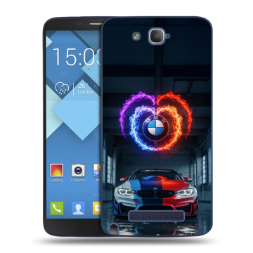 Пластиковый чехол на Alcatel One Touch Hero с принтом BMW БМВ Пластиковый чехол на Alcatel One Touch Hero с принтом BMW БМВ