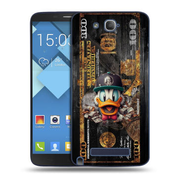 Пластиковый чехол на Alcatel One Touch Hero с принтом Дональд Дак Доллар Пластиковый чехол на Alcatel One Touch Hero с принтом Дональд Дак Доллар