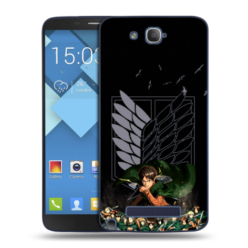 Пластиковый чехол на Alcatel One Touch Hero с принтом Атака титанов Пластиковый чехол на Alcatel One Touch Hero с принтом Атака титанов