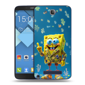 Пластиковый чехол на Alcatel One Touch Hero с принтом Спанч боб Спанчбоб Пластиковый чехол на Alcatel One Touch Hero с принтом Спанч боб Спанчбоб