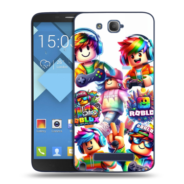 Пластиковый чехол на Alcatel One Touch Hero с принтом Roblox Роблокс Пластиковый чехол на Alcatel One Touch Hero с принтом Roblox Роблокс
