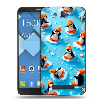 Пластиковый чехол на Alcatel One Touch Hero с принтом Новый год