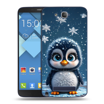 Пластиковый чехол на Alcatel One Touch Hero с принтом Новый год