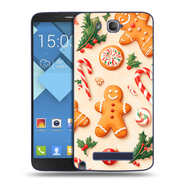 Пластиковый чехол на Alcatel One Touch Hero с принтом Новый год