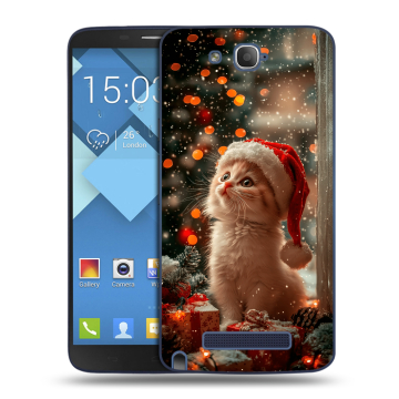 Пластиковый чехол на Alcatel One Touch Hero с принтом Новый год