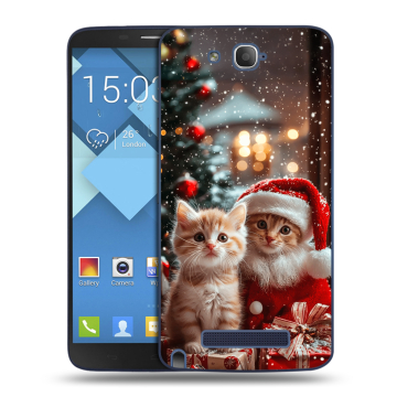 Пластиковый чехол на Alcatel One Touch Hero с принтом Новый год