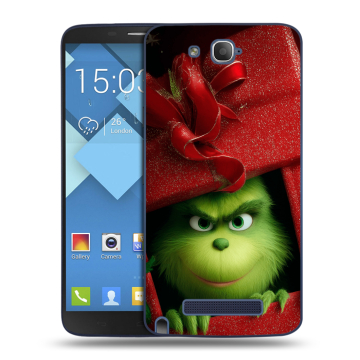 Пластиковый чехол на Alcatel One Touch Hero с принтом Новый год