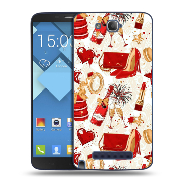 Пластиковый чехол на Alcatel One Touch Hero с принтом Новый год
