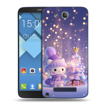 Пластиковый чехол на Alcatel One Touch Hero с принтом Новый год
