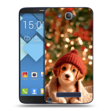 Пластиковый чехол на Alcatel One Touch Hero с принтом Новый год