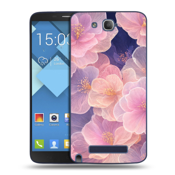 Пластиковый чехол на Alcatel One Touch Hero с принтом женский