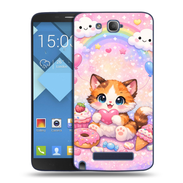 Пластиковый чехол на Alcatel One Touch Hero с принтом для девочек Пластиковый чехол на Alcatel One Touch Hero с принтом для девочек