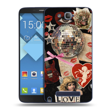 Пластиковый чехол на Alcatel One Touch Hero с принтом для девочек