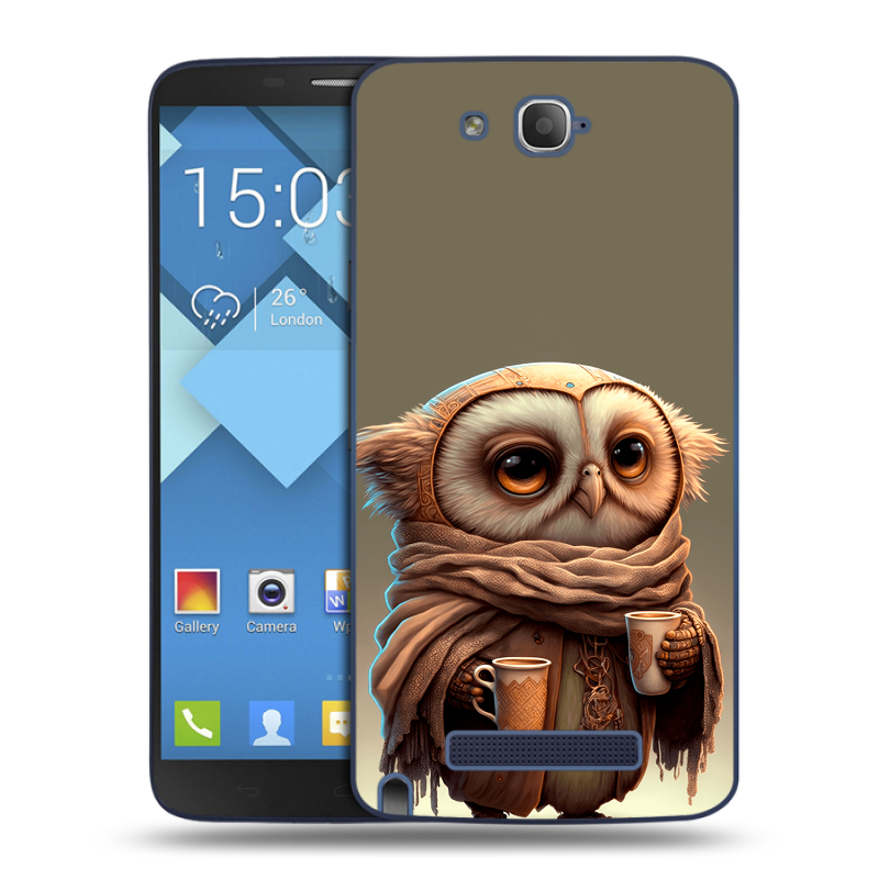 Пластиковый чехол на Alcatel One Touch Hero с принтом Сова Пластиковый чехол на Alcatel One Touch Hero с принтом Сова