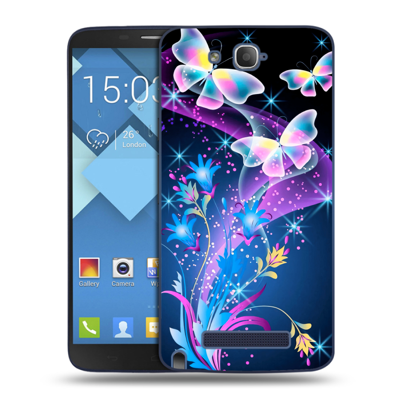 Пластиковый чехол на Alcatel One Touch Hero с принтом Бабочки Пластиковый чехол на Alcatel One Touch Hero с принтом Бабочки