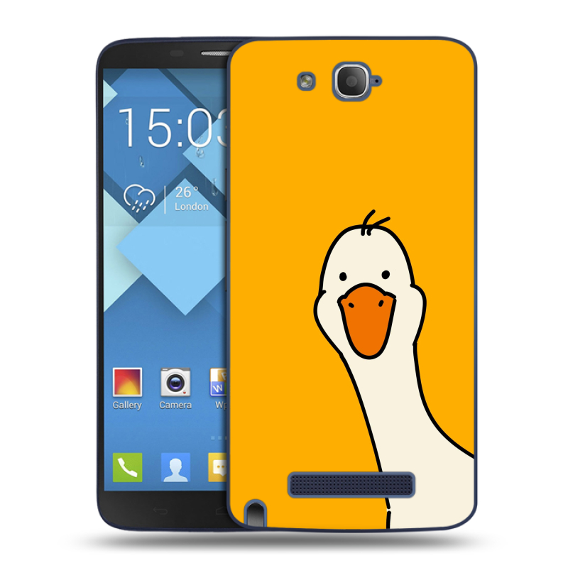 Пластиковый чехол на Alcatel One Touch Hero с принтом Утка Пластиковый чехол на Alcatel One Touch Hero с принтом Утка