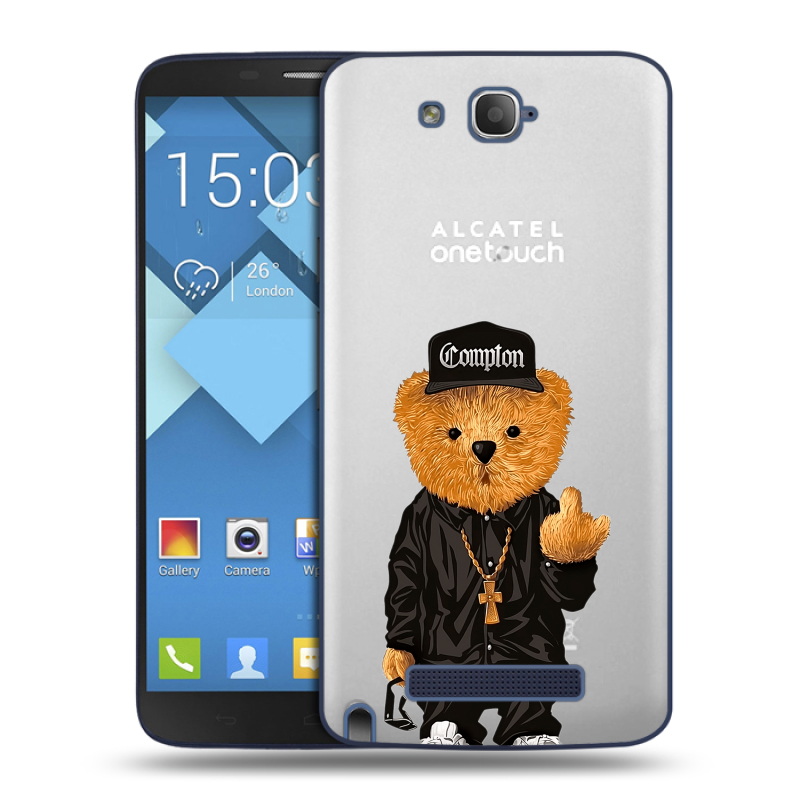 Пластиковый чехол на Alcatel One Touch Hero с принтом Мишка Пластиковый чехол на Alcatel One Touch Hero с принтом Мишка