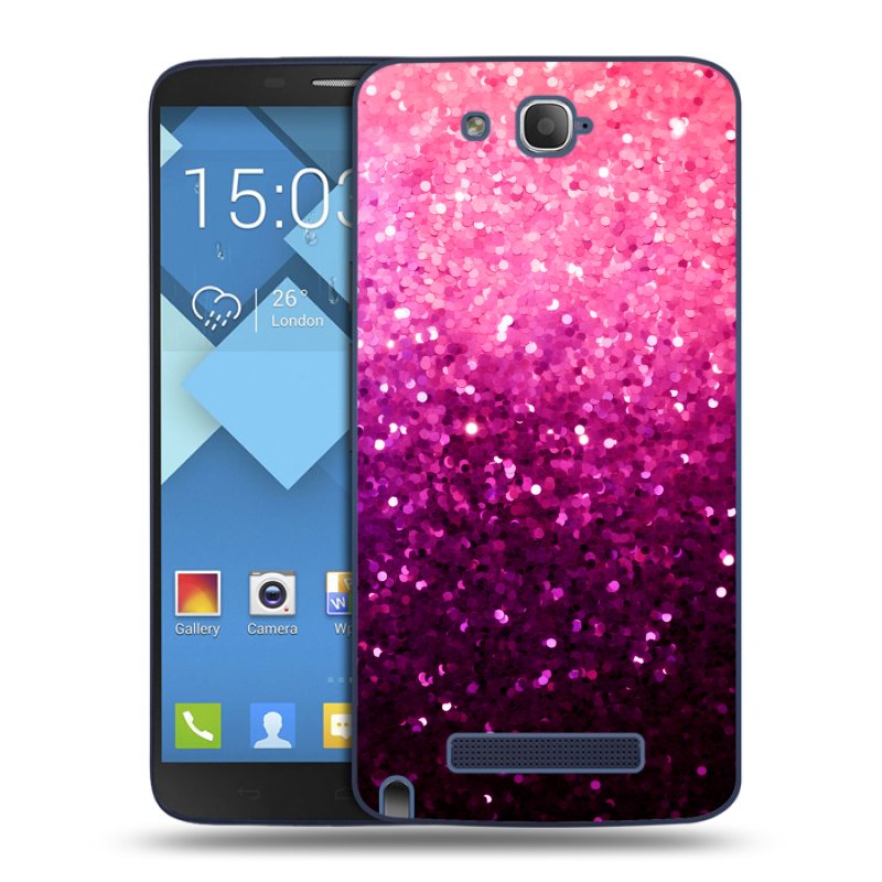 Пластиковый чехол на Alcatel One Touch Hero с принтом Блестки Пластиковый чехол на Alcatel One Touch Hero с принтом Блестки