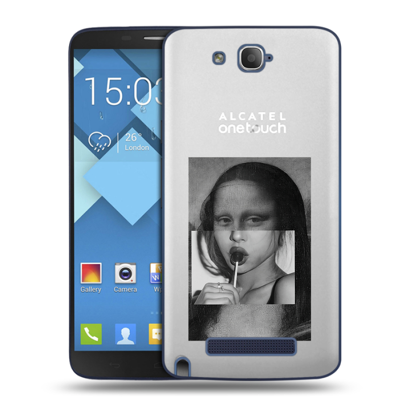 Пластиковый чехол на Alcatel One Touch Hero с принтом Мона Лиза Пластиковый чехол на Alcatel One Touch Hero с принтом Мона Лиза