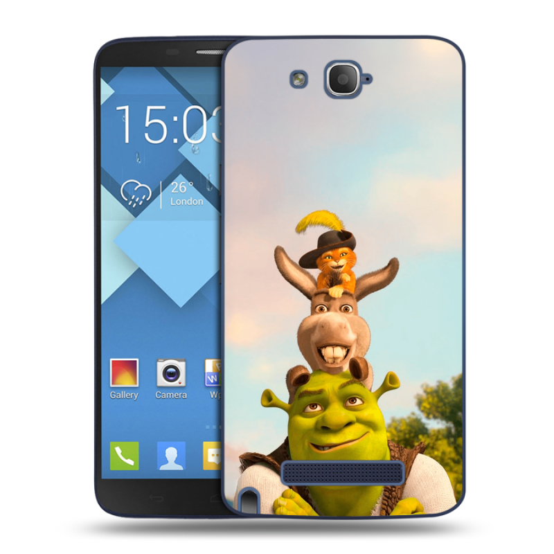Пластиковый чехол на Alcatel One Touch Hero с принтом Шрек Shrek Пластиковый чехол на Alcatel One Touch Hero с принтом Шрек Shrek