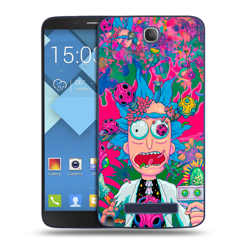 Пластиковый чехол на Alcatel One Touch Hero с принтом Рик и Морти Rick Morty Пластиковый чехол на Alcatel One Touch Hero с принтом Рик и Морти Rick Morty