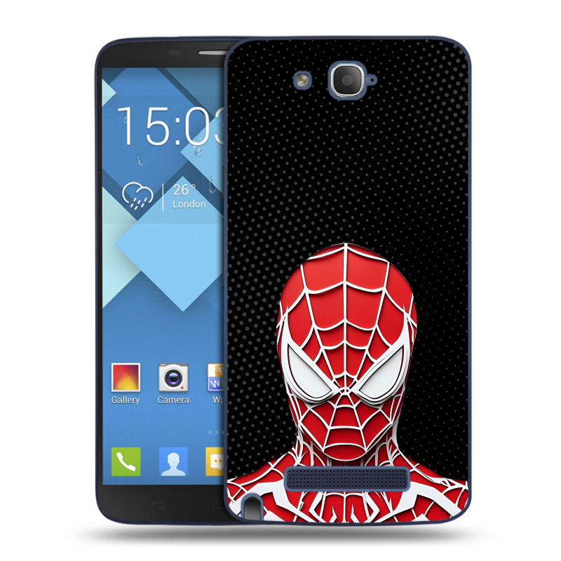 Пластиковый чехол на Alcatel One Touch Hero с принтом человек паук spiderman Пластиковый чехол на Alcatel One Touch Hero с принтом человек паук spiderman