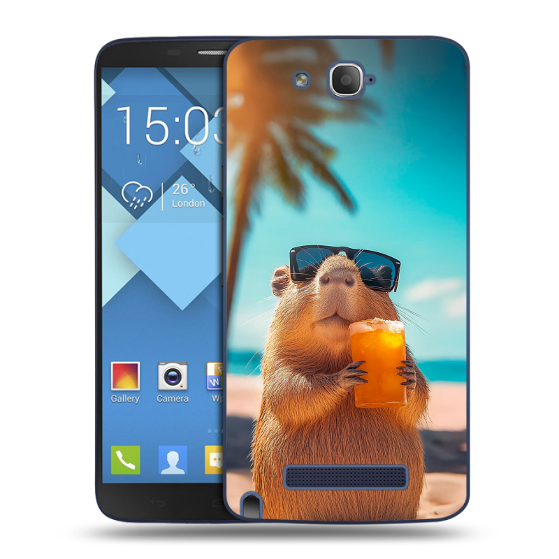Пластиковый чехол на Alcatel One Touch Hero с принтом Капибара Пластиковый чехол на Alcatel One Touch Hero с принтом Капибара