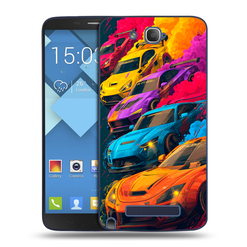 Пластиковый чехол на Alcatel One Touch Hero с принтом Тачки Пластиковый чехол на Alcatel One Touch Hero с принтом Тачки