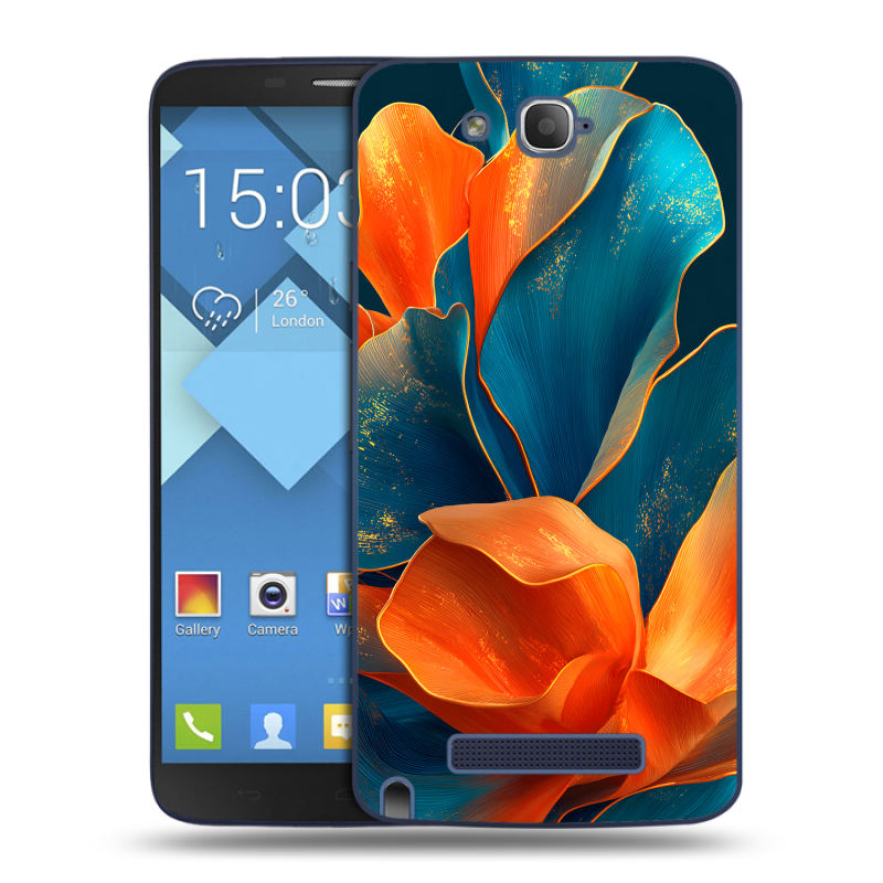 Пластиковый чехол на Alcatel One Touch Hero с принтом Цветы Пластиковый чехол на Alcatel One Touch Hero с принтом Цветы