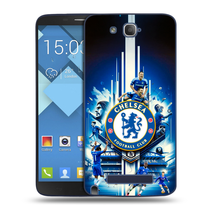 Пластиковый чехол на Alcatel One Touch Hero с принтом Chelsea Челси Пластиковый чехол на Alcatel One Touch Hero с принтом Chelsea Челси