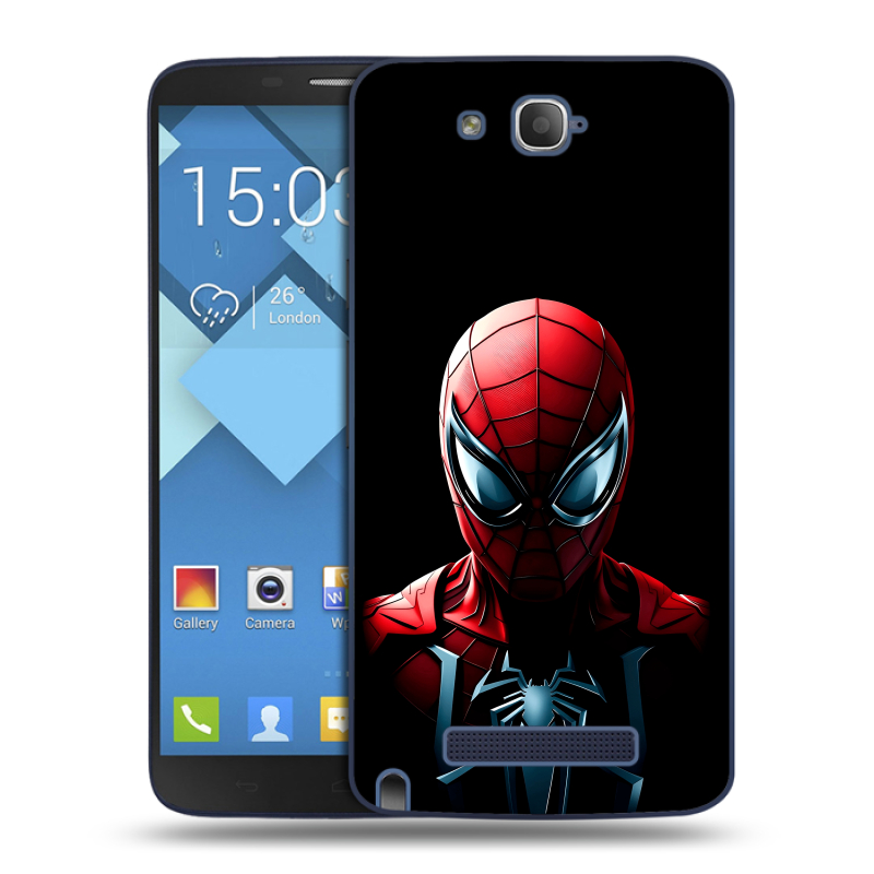 Пластиковый чехол на Alcatel One Touch Hero с принтом Spiderman Человек паук Пластиковый чехол на Alcatel One Touch Hero с принтом Spiderman Человек паук