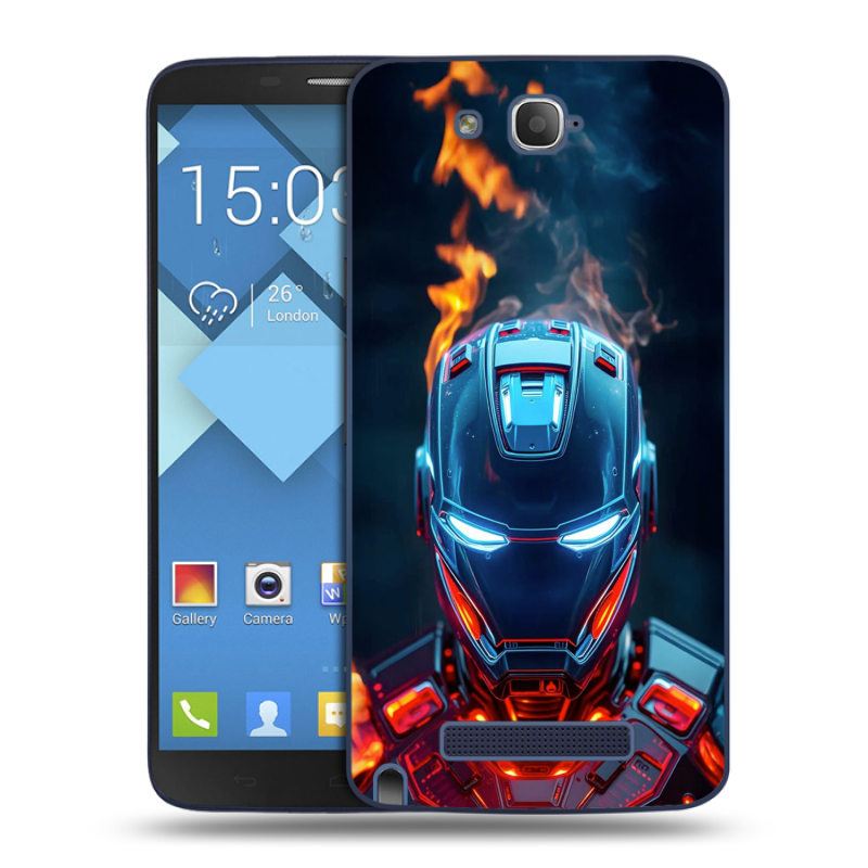 Пластиковый чехол на Alcatel One Touch Hero с принтом IronMan Железный человек Пластиковый чехол на Alcatel One Touch Hero с принтом IronMan Железный человек
