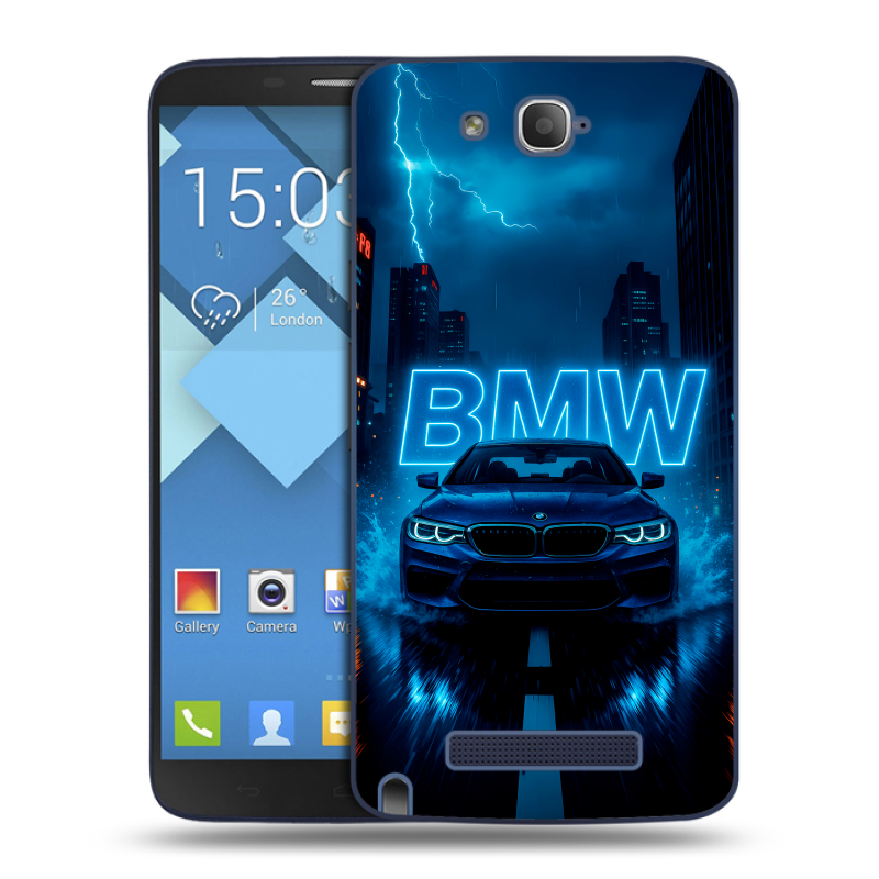 Пластиковый чехол на Alcatel One Touch Hero с принтом BMW БМВ Пластиковый чехол на Alcatel One Touch Hero с принтом BMW БМВ