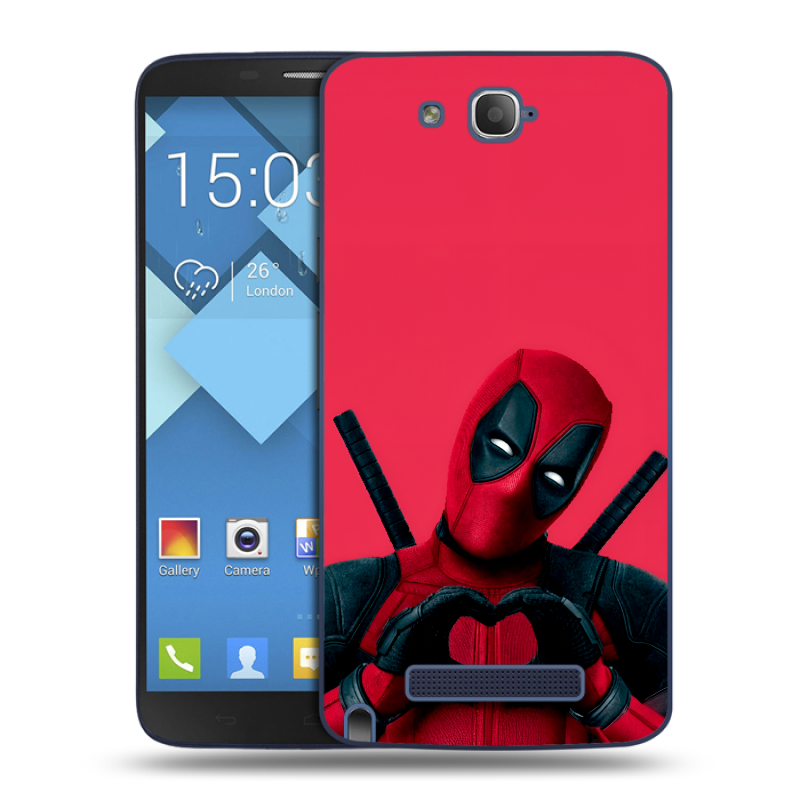 Пластиковый чехол на Alcatel One Touch Hero с принтом Дедпул Deadpool Пластиковый чехол на Alcatel One Touch Hero с принтом Дедпул Deadpool
