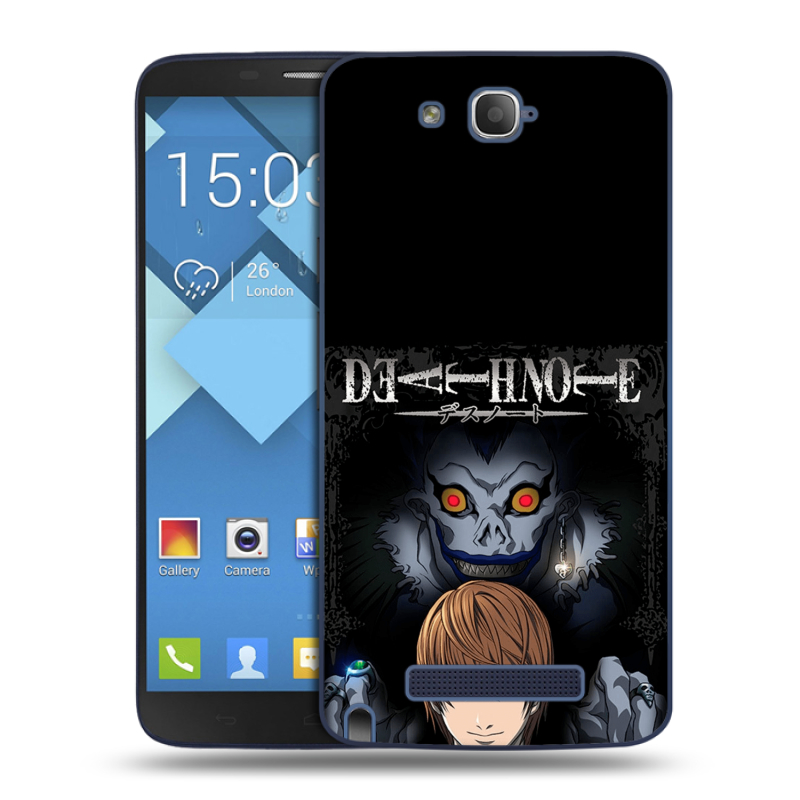 Пластиковый чехол на Alcatel One Touch Hero с принтом Death note Тетрадь смерти Пластиковый чехол на Alcatel One Touch Hero с принтом Death note Тетрадь смерти