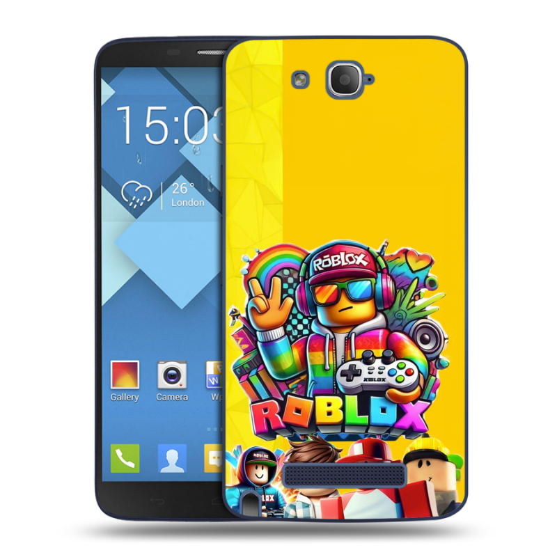 Пластиковый чехол на Alcatel One Touch Hero с принтом Roblox Роблокс Пластиковый чехол на Alcatel One Touch Hero с принтом Roblox Роблокс