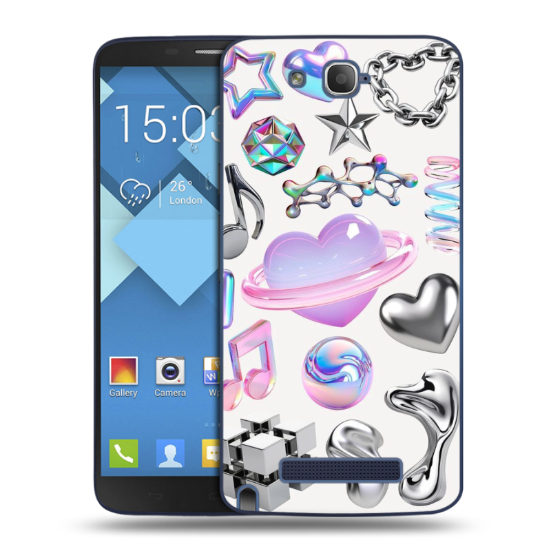 Пластиковый чехол на Alcatel One Touch Hero с принтом Y2K Пластиковый чехол на Alcatel One Touch Hero с принтом Y2K