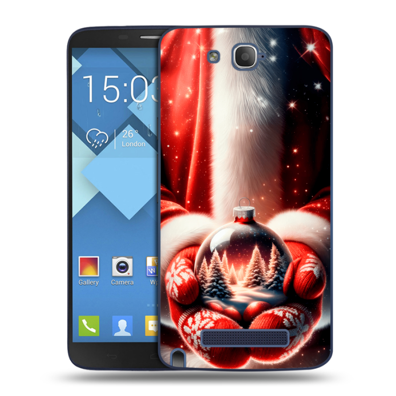 Пластиковый чехол на Alcatel One Touch Hero с принтом Новый год Пластиковый чехол на Alcatel One Touch Hero с принтом Новый год