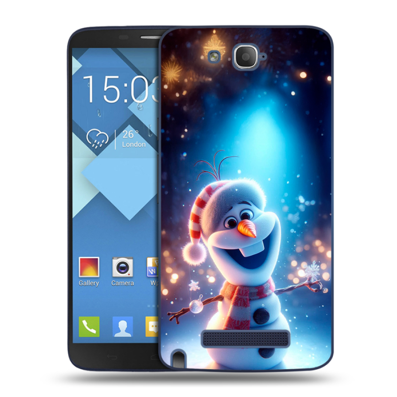 Пластиковый чехол на Alcatel One Touch Hero с принтом Новый год Пластиковый чехол на Alcatel One Touch Hero с принтом Новый год