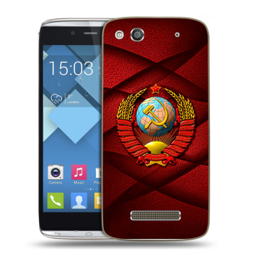 Пластиковый чехол на Alcatel One Touch Idol Alpha с принтом Герб СССР Пластиковый чехол на Alcatel One Touch Idol Alpha с принтом Герб СССР